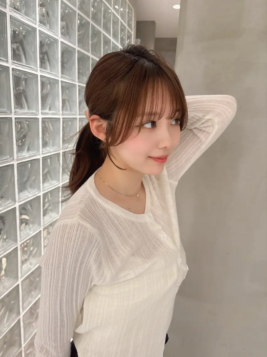 ミディアム カラー 顔周りカット 小顔カット トリートメント カット ヘアカラー トリートメント 美髪縮毛矯正/ 髪質改善/AYARIのヘアスタイル