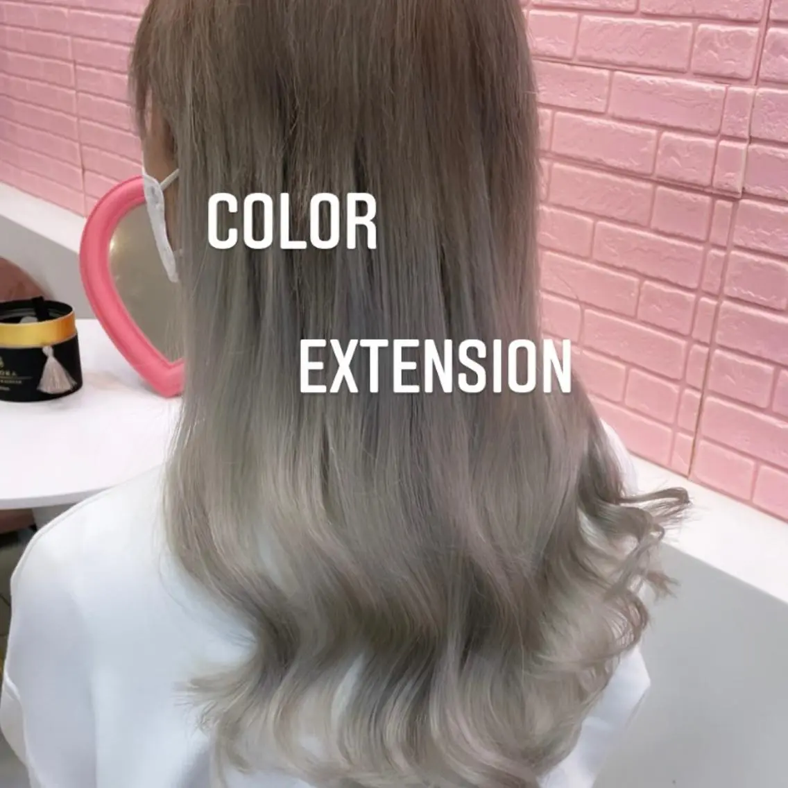 セミロング カラー ヘアカラー エクステ エクステ🩵ブリーチ 韓国ヘア🩵KAEのヘアスタイル