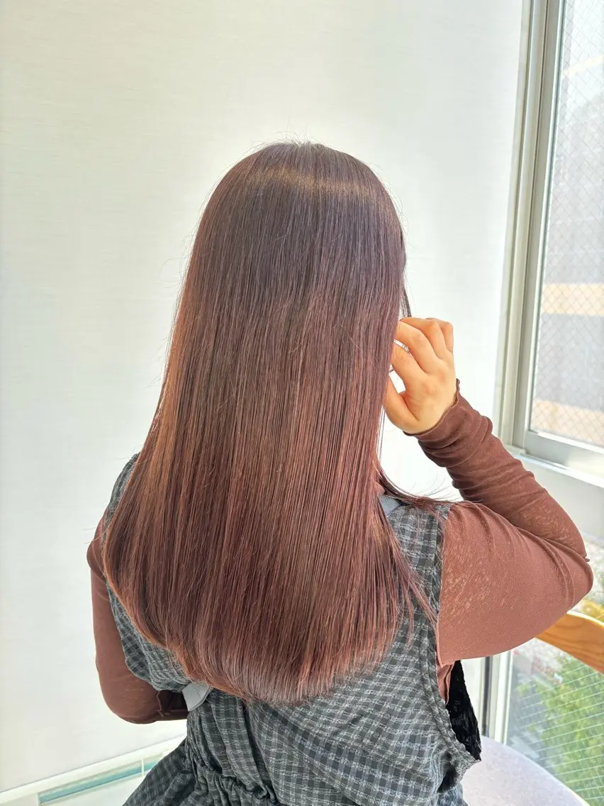カラー ブリーチ ブリーチなしカラー カット ヘアカラー トリートメント 🫒🫒ブリーチなし 艶カラー🫒ヤマシロのヘアスタイル
