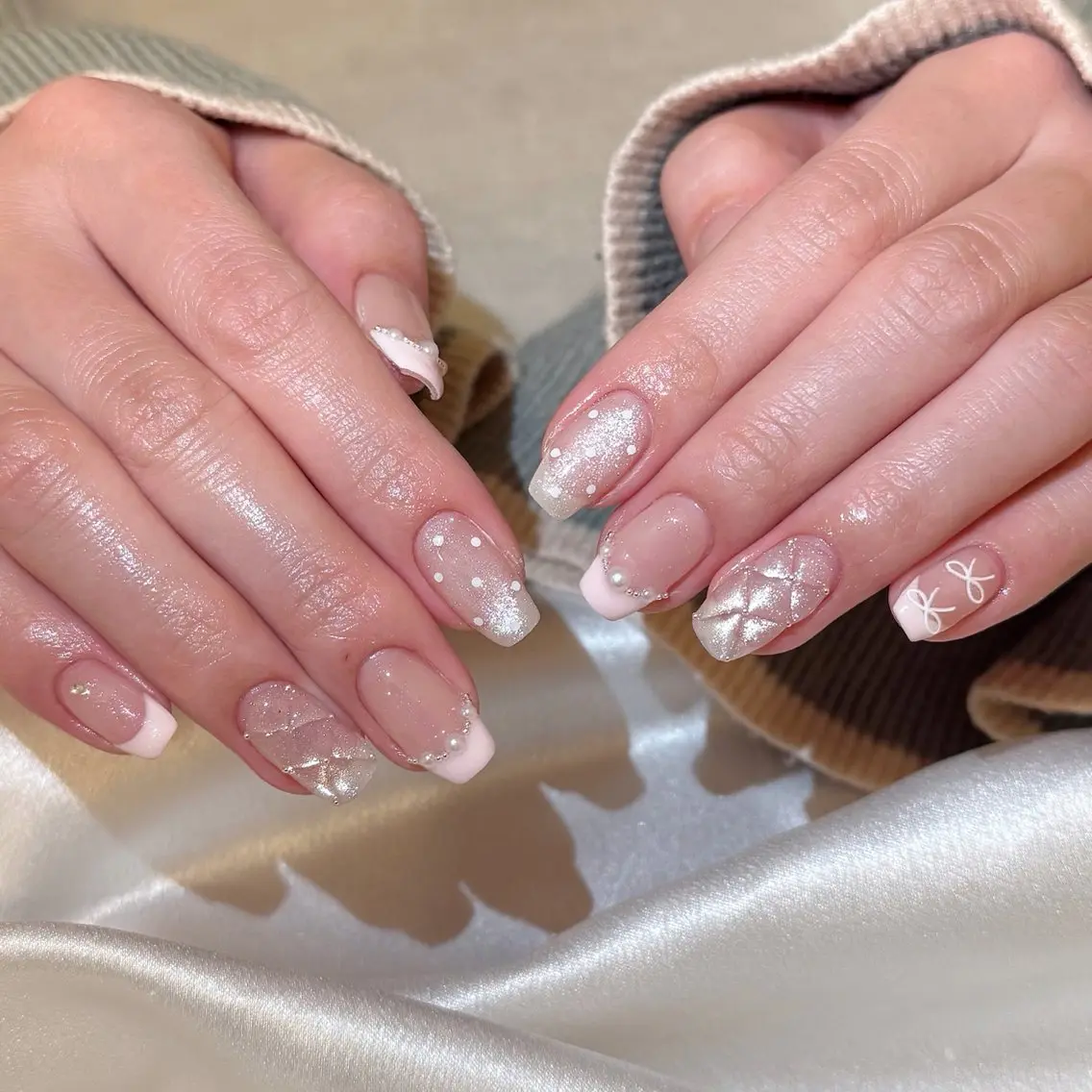 ネイル ハンドネイル シュシュ 🎀 girly nailのネイルデザイン