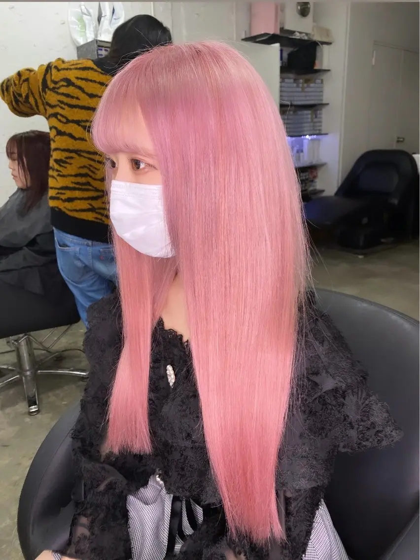 ロング カラー ブリーチ エクステ カット ヘアカラー トリートメント エクステ 魅力引き出しヘア🐾 るくものヘアスタイル