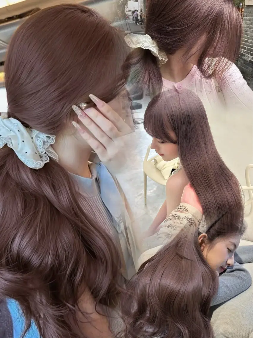 ロング ヘアカラー トリートメント 淡色ラベンダー♡ ニーナ🎀🦙のヘアスタイル