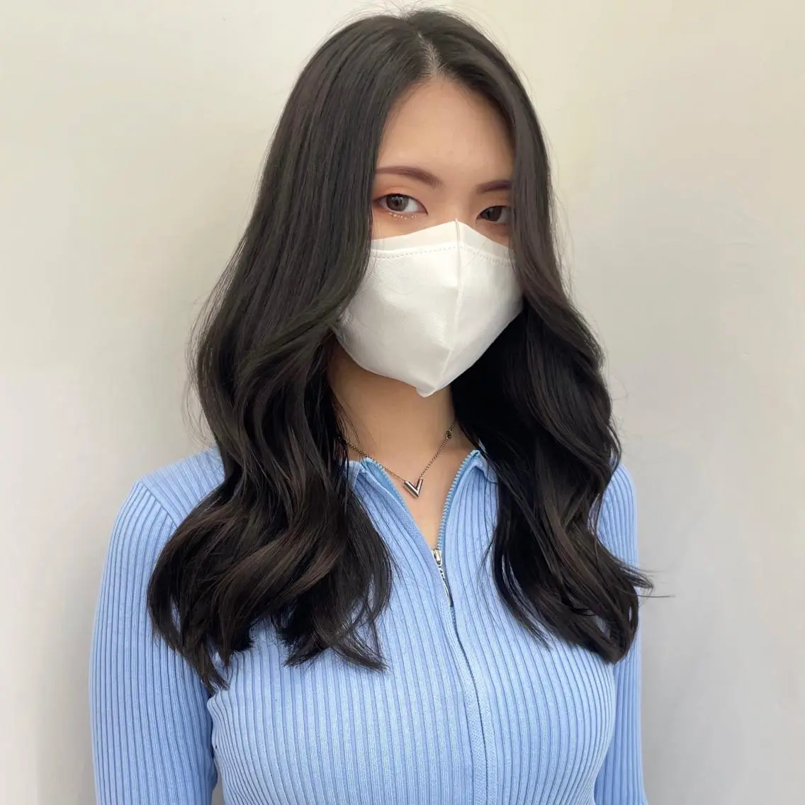 セミロング くびれヘア エギョモリ 顔まわりレイヤー 顔周りカット ヨシンモリ カット ヘアカラー トリートメント 🦋韓国系指名No1 店長/圓山 祐也🦋のヘアスタイル