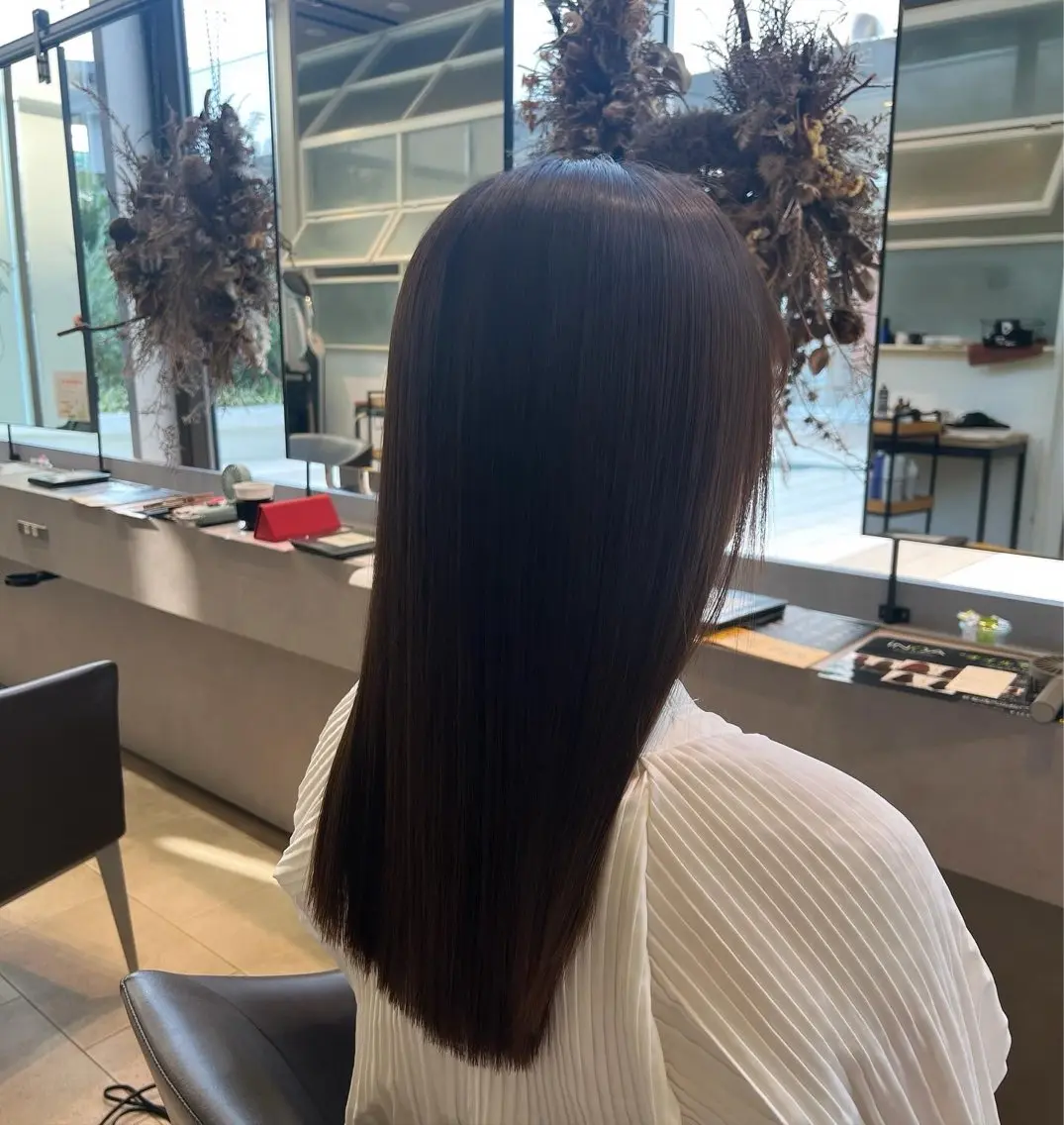 ロング パーマ 酸性ストレート ストレートパーマ カット 縮毛矯正 🫧Ai/ ロロネー森ノ宮💖のヘアスタイル