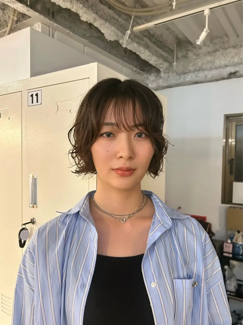 ショート パーマ カット ヘアカラー パーマ 縮毛矯正 トリートメント chico .のヘアスタイル