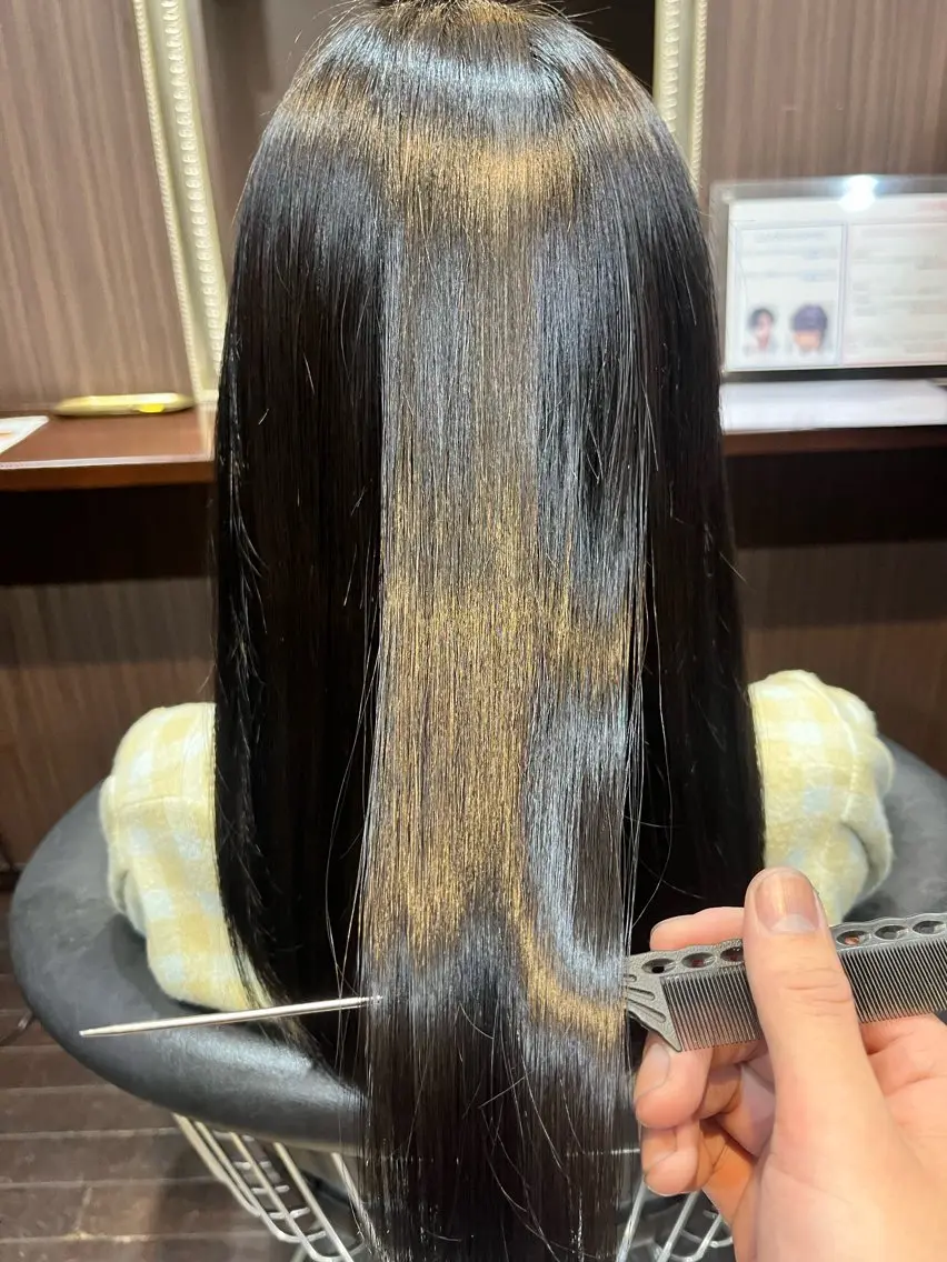 カット+髪質改善ストレート+カラー+美髪トリートメント+炭酸シャンプーの写真