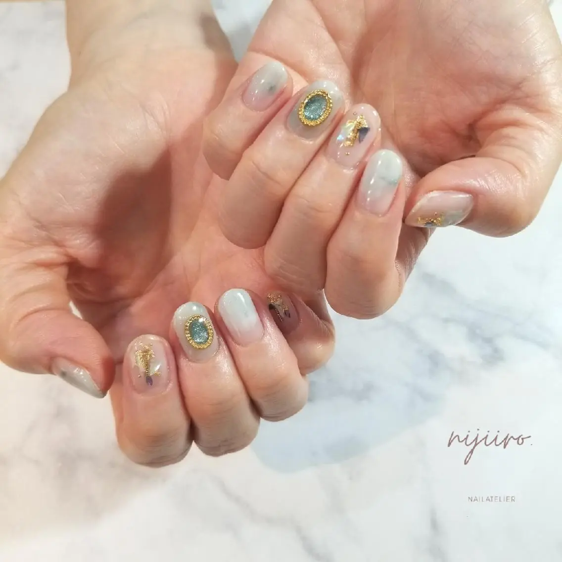 ネイル ニュアンスネイル ハンドネイル nijiiro🌈 サトウのネイルデザイン