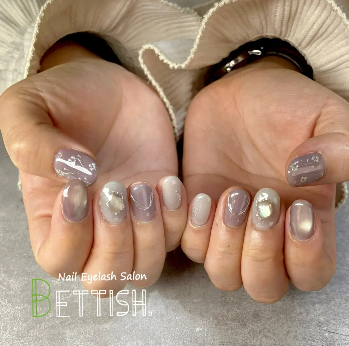 ネイル ニュアンスネイル パープル ハンドネイル BETTISH. KUMIKO☺︎︎のネイルデザイン