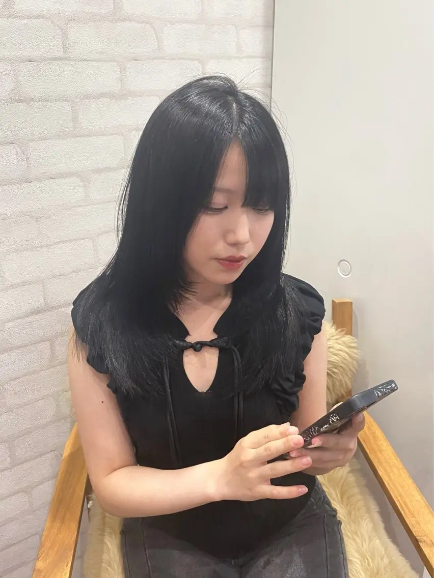 ロング カラー 透明感カラー カット ヘアカラー トリートメント shiori/透明感 /顔周り/髪質改善のヘアスタイル