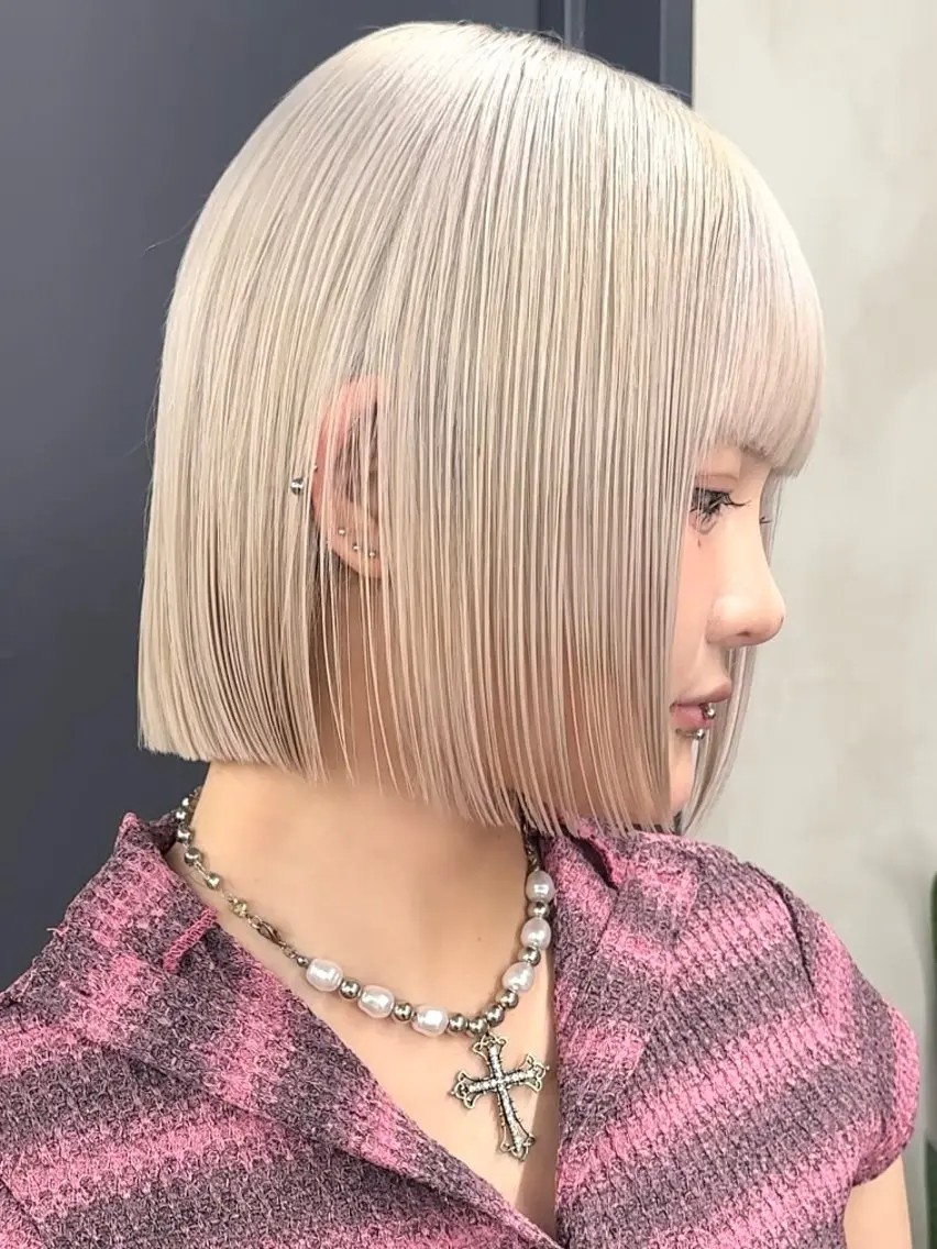 ミディアム カラー 似合わせカット/ ハイトーン/aoiのヘアスタイル