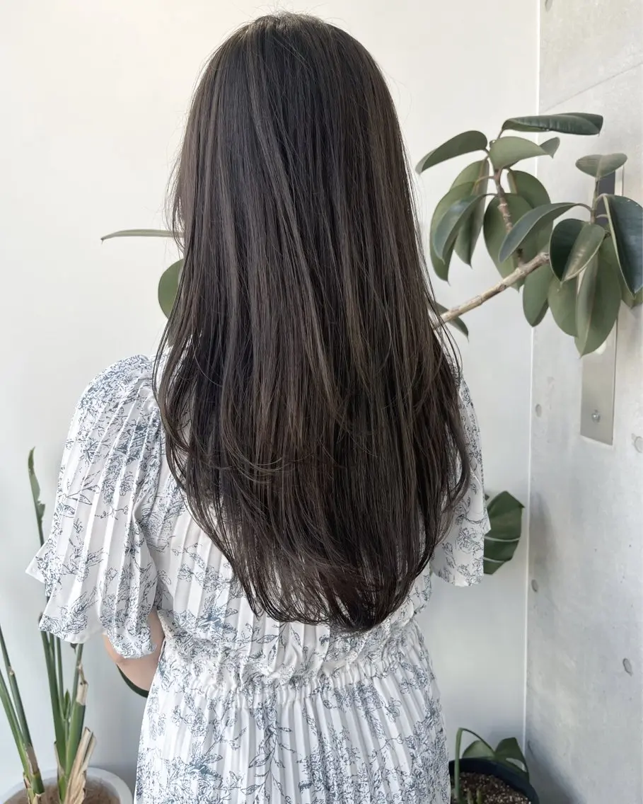 ロング カラー パーマ ヘアアレンジ 透明感カラー/縮毛 矯正/YUKAのヘアスタイル