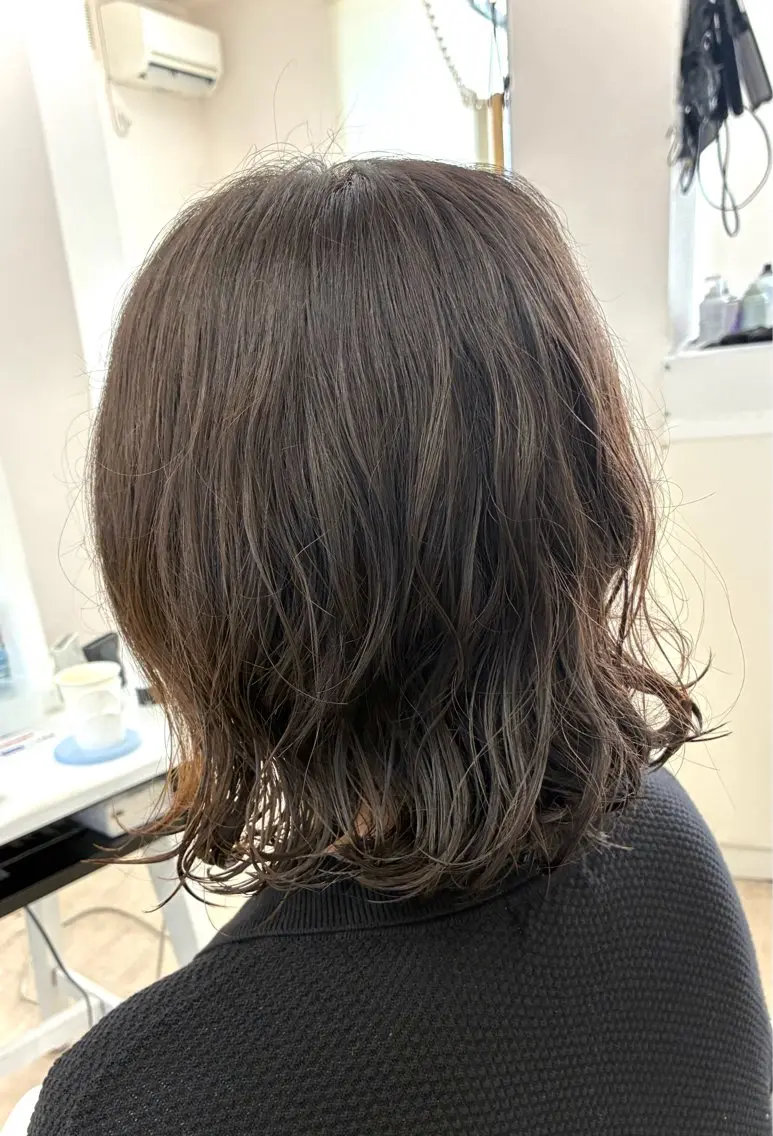 ミディアム ミディアムパーマ ボブ garden小山店 Yuka🌿のヘアスタイル