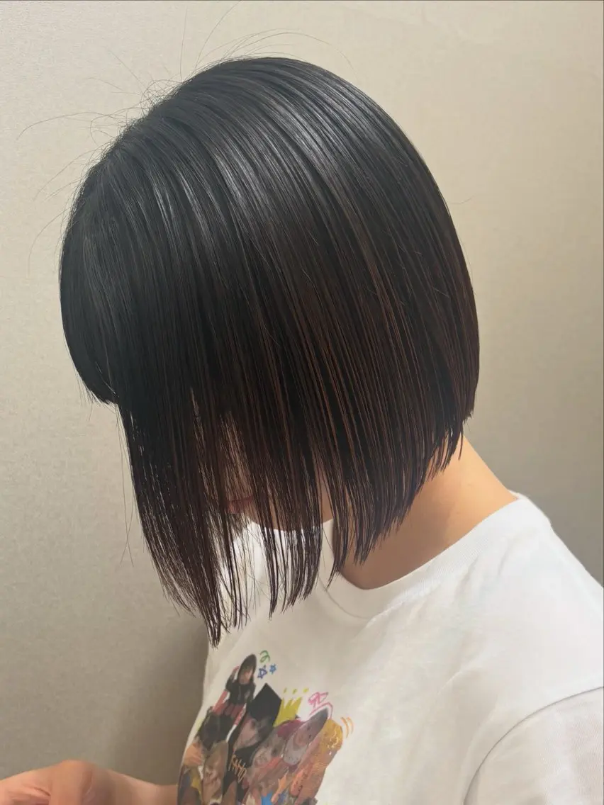ミディアム ボブ 中島 万凜のヘアスタイル