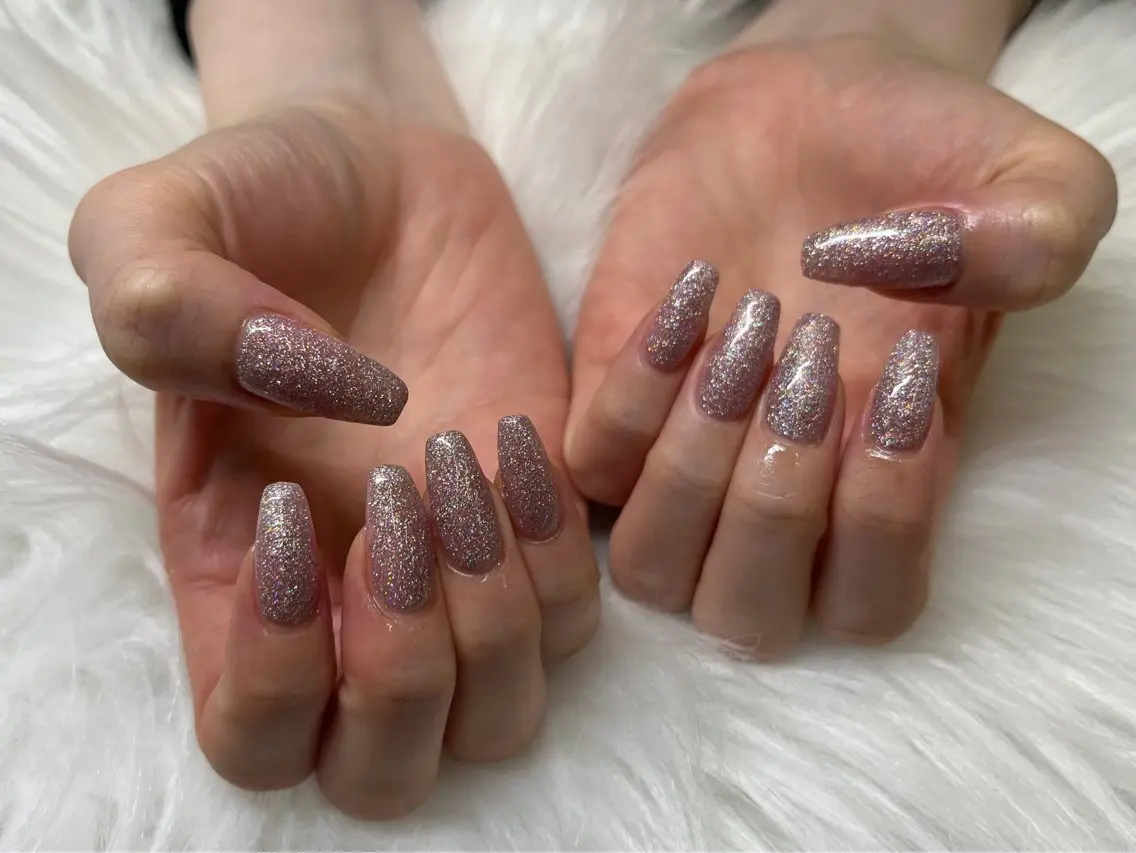 ネイル キラキラネイル ラメ(グリッター) ワンカラーネイル ハンドネイル Allu nail 🎀KANONのネイルデザイン