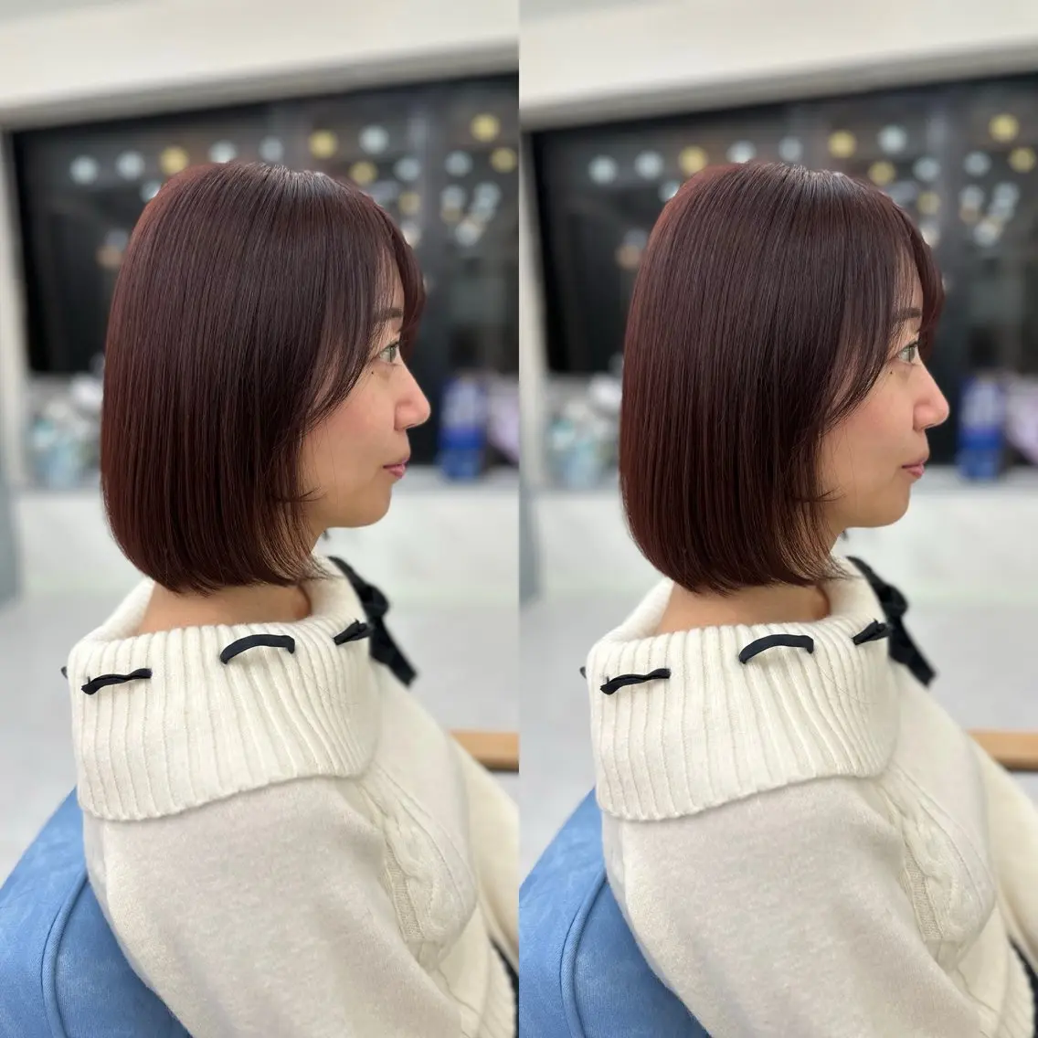 ミディアム カラー ブリーチ ブリーチなしカラー ピンクカラー 顔周りカット ヘアカラー トリートメント 髪質改善🩵縮毛矯正 代々木/木下のヘアスタイル