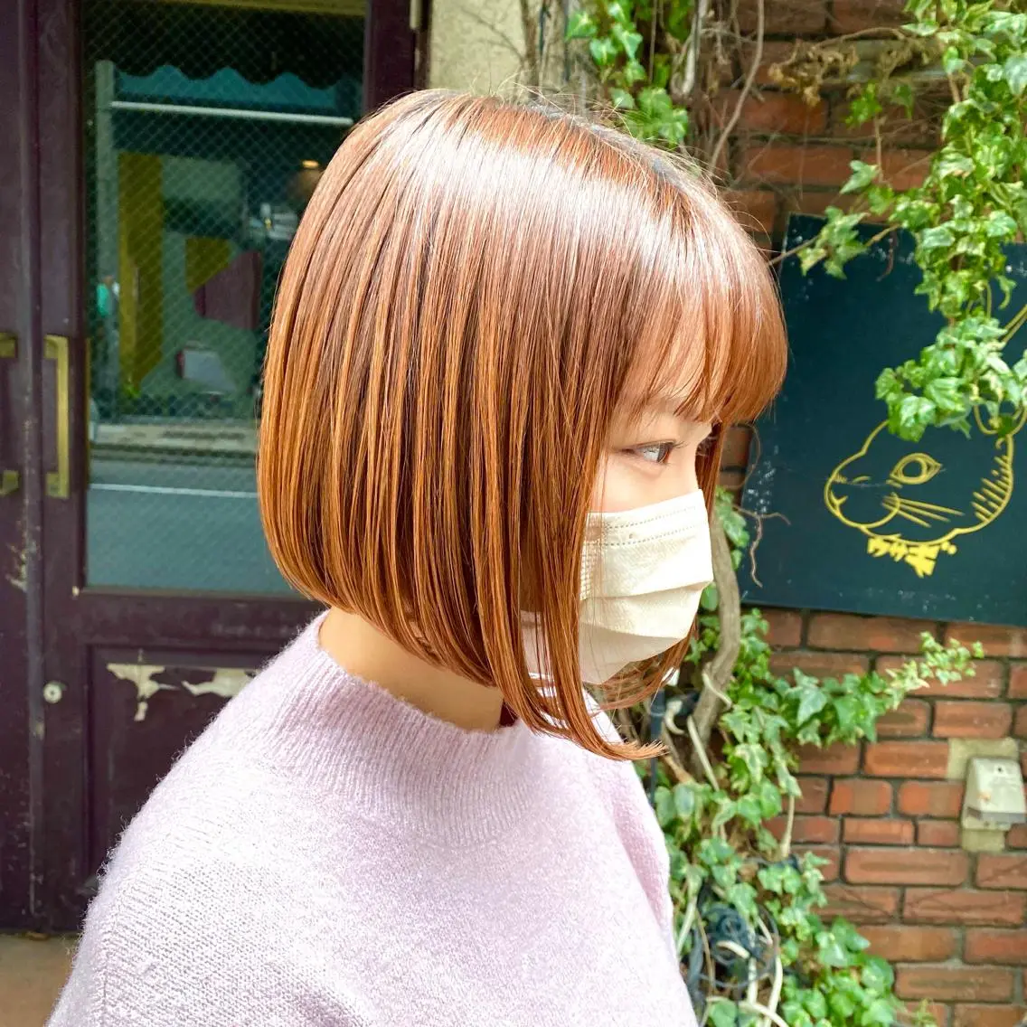 ミディアム カラー ヘアアレンジ ボブ 外ハネヘア カット ヘアカラー ✨レディース✨ 今だけカット￥０大石のヘアスタイル