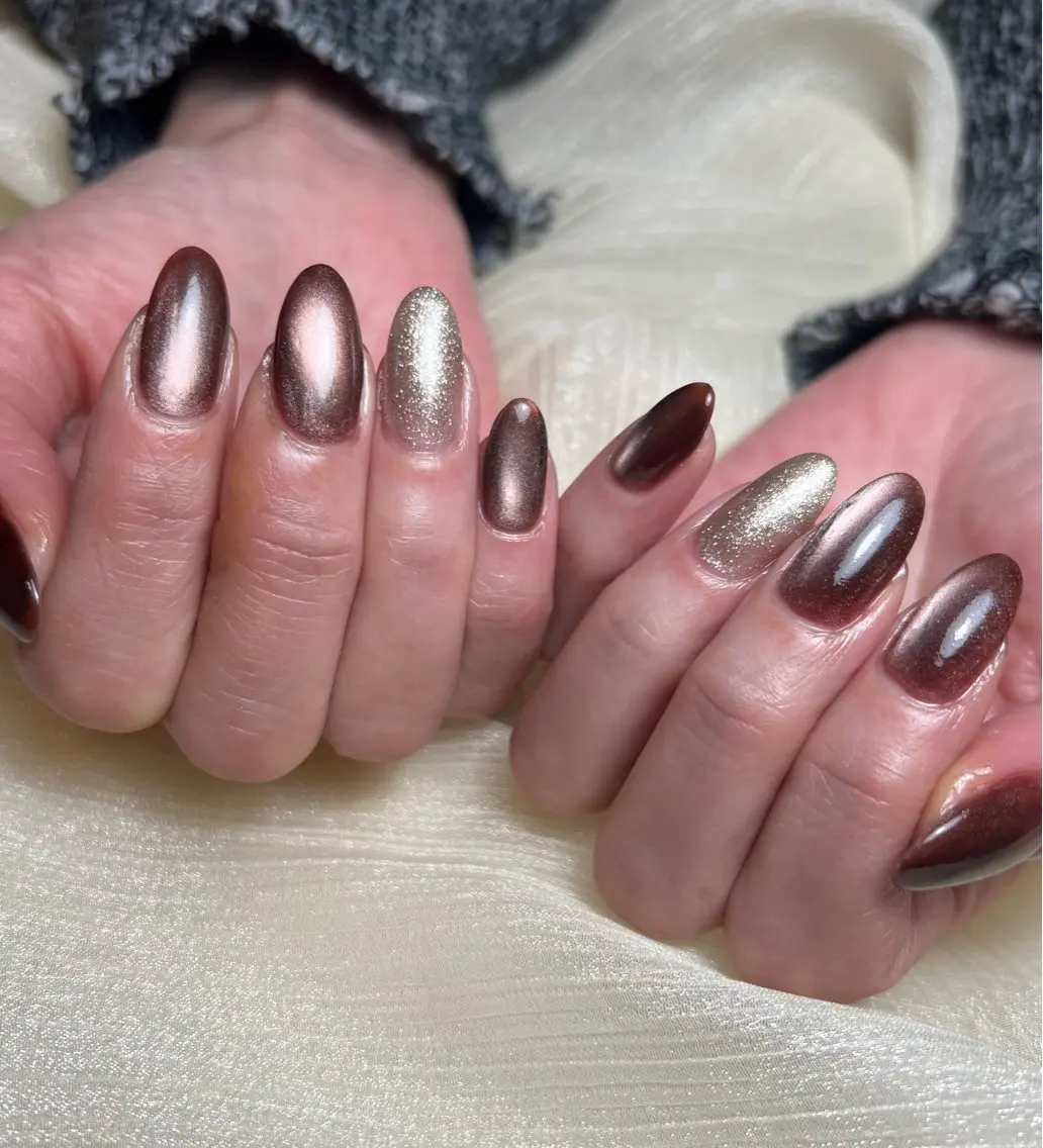 ネイル マグネットネイル マグネットワンカラー ワンカラーネイル Nail by EN 🪽Amiのネイルデザイン