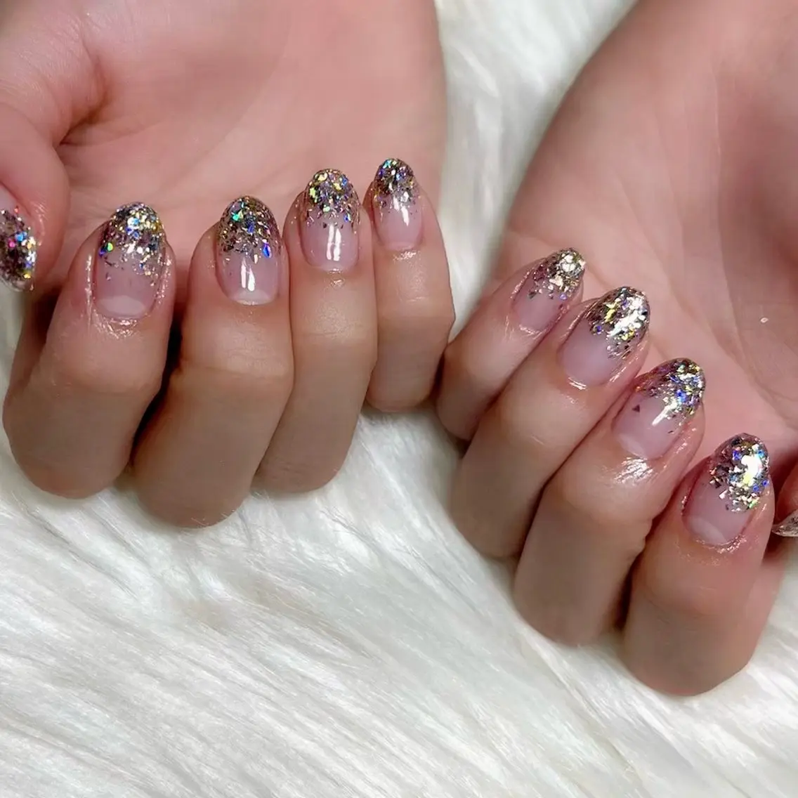 ハンド ジェル ワンカラー or ラメグラ 💅 💗💙の写真