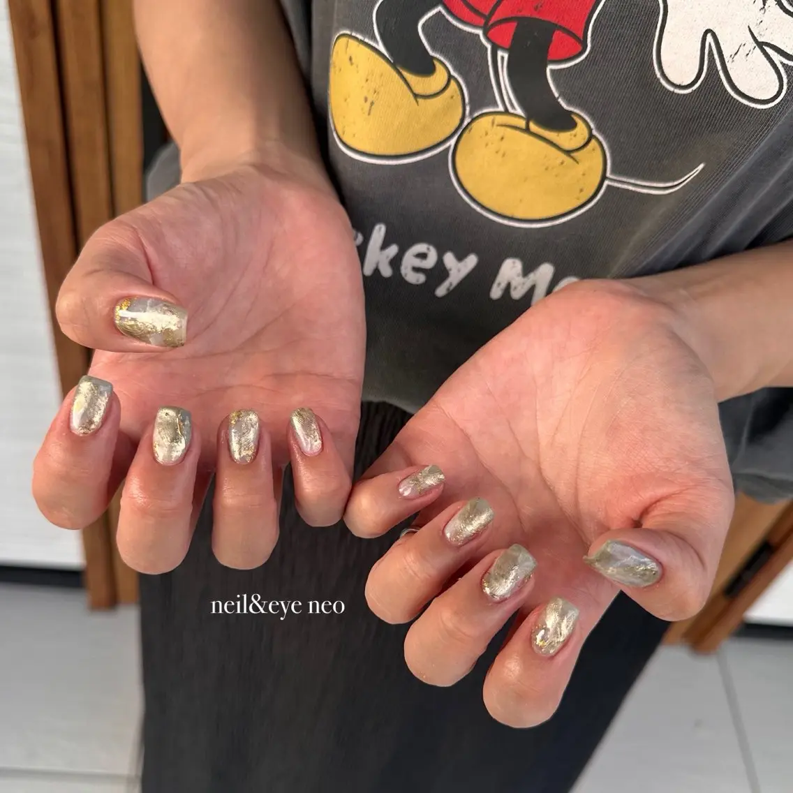 ネイル ラメ(グリッター) 大理石ネイル(マーブル) 持ち込み ニュアンスネイル nail_Neo. Maiのネイルデザイン