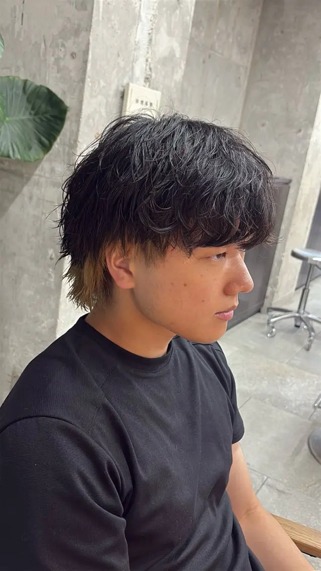 ショート カラー パーマ メンズ カット ヘアカラー トリートメント あずまりんの/メンズ /ブリーチ特化のヘアスタイル