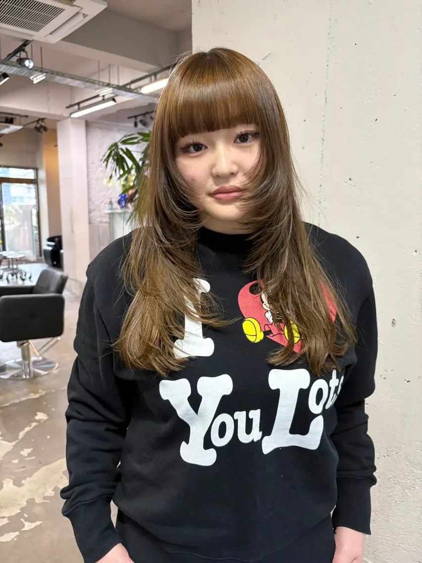 ロング カラー ハイトーン レイヤー🎀meiのヘアスタイル