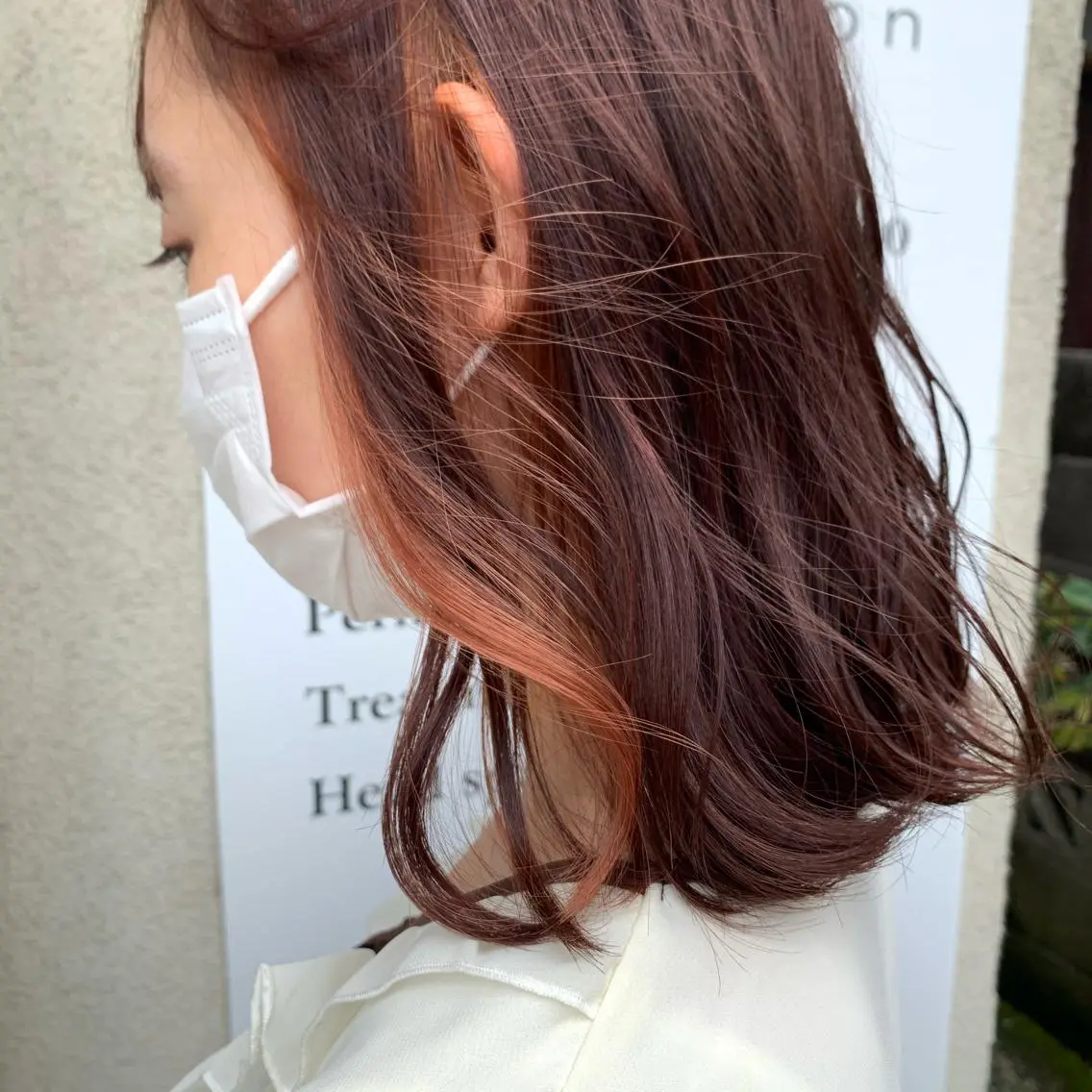 ミディアム カラー ヘアアレンジ ヘアカラー トリートメント yuka .のヘアスタイル