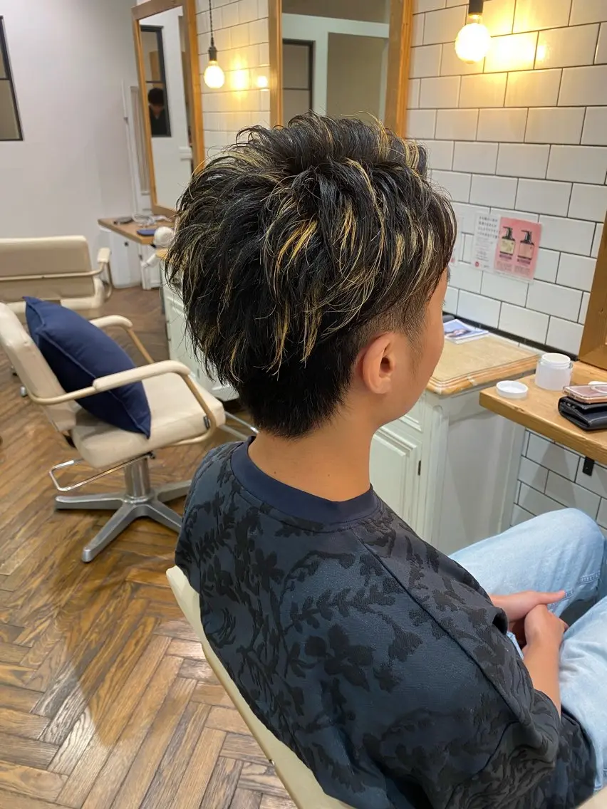 ショート カラー メンズ カット ヘアカラー ショート、メンズ 一日1名限定枠⚡️のヘアスタイル