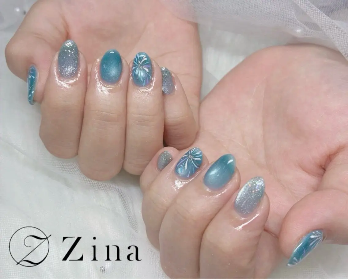 ミディアム ハンドネイル 自爪育成/zina/ KIMIのネイルデザイン