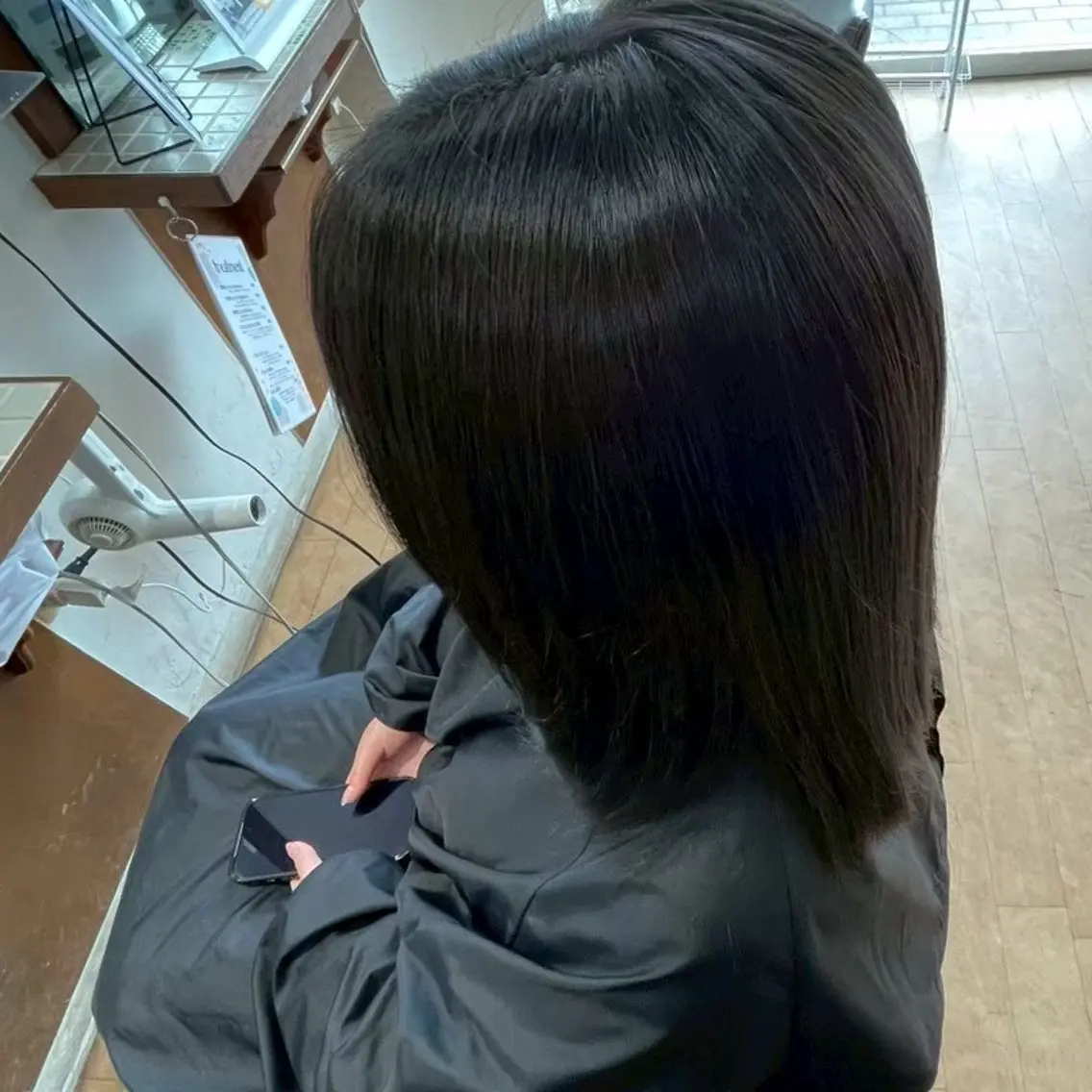 セミロング カラー 縮毛矯正/ワンカラー モデル募集🫧田村のヘアスタイル