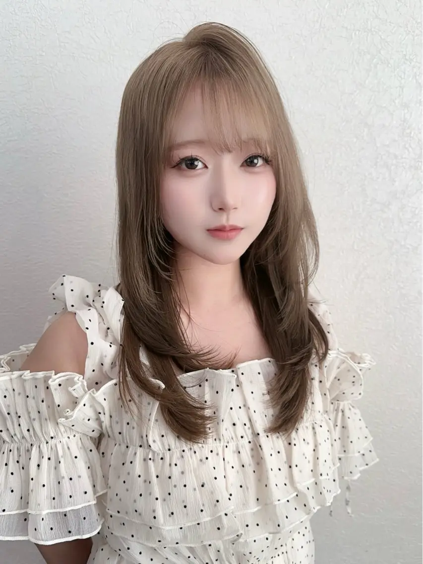 ロング カラー ヘアアレンジ レイヤーカット カット ヘアカラー トリートメント 境町/透明感カラー/ レイヤー/中茎涼太のヘアスタイル
