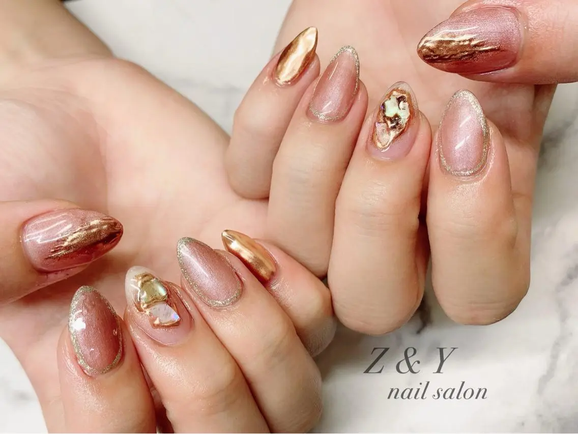 セミロング ハンドネイル Z&Y nail salonのネイルデザイン