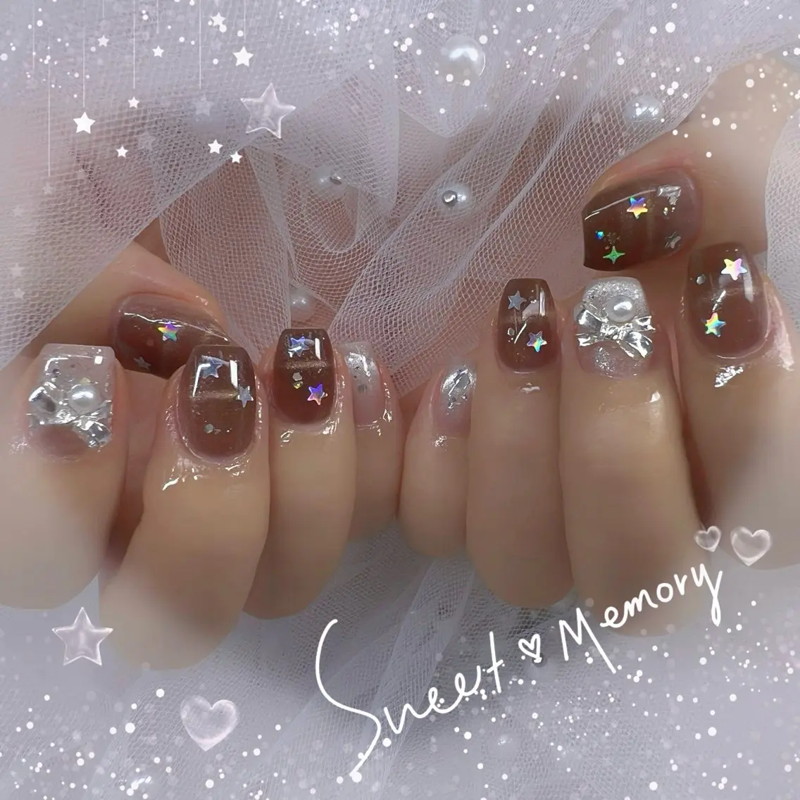 ネイル チークネイル フレンチネイル ガーリー ガラスフレンチ グラデーション ハンドネイル ハンドケア Chill Nailsalonのネイルデザイン