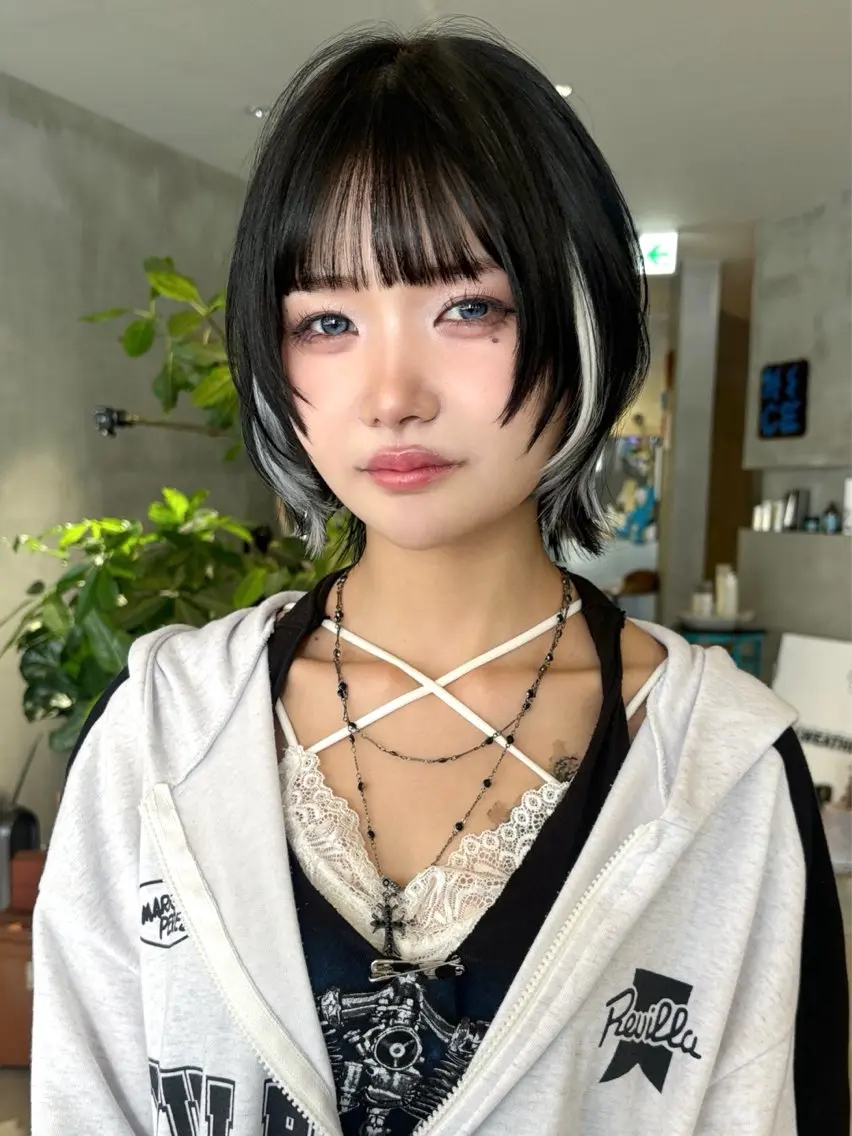 ミディアム ヘアカラー fuka ฅ⸃⸃のヘアスタイル