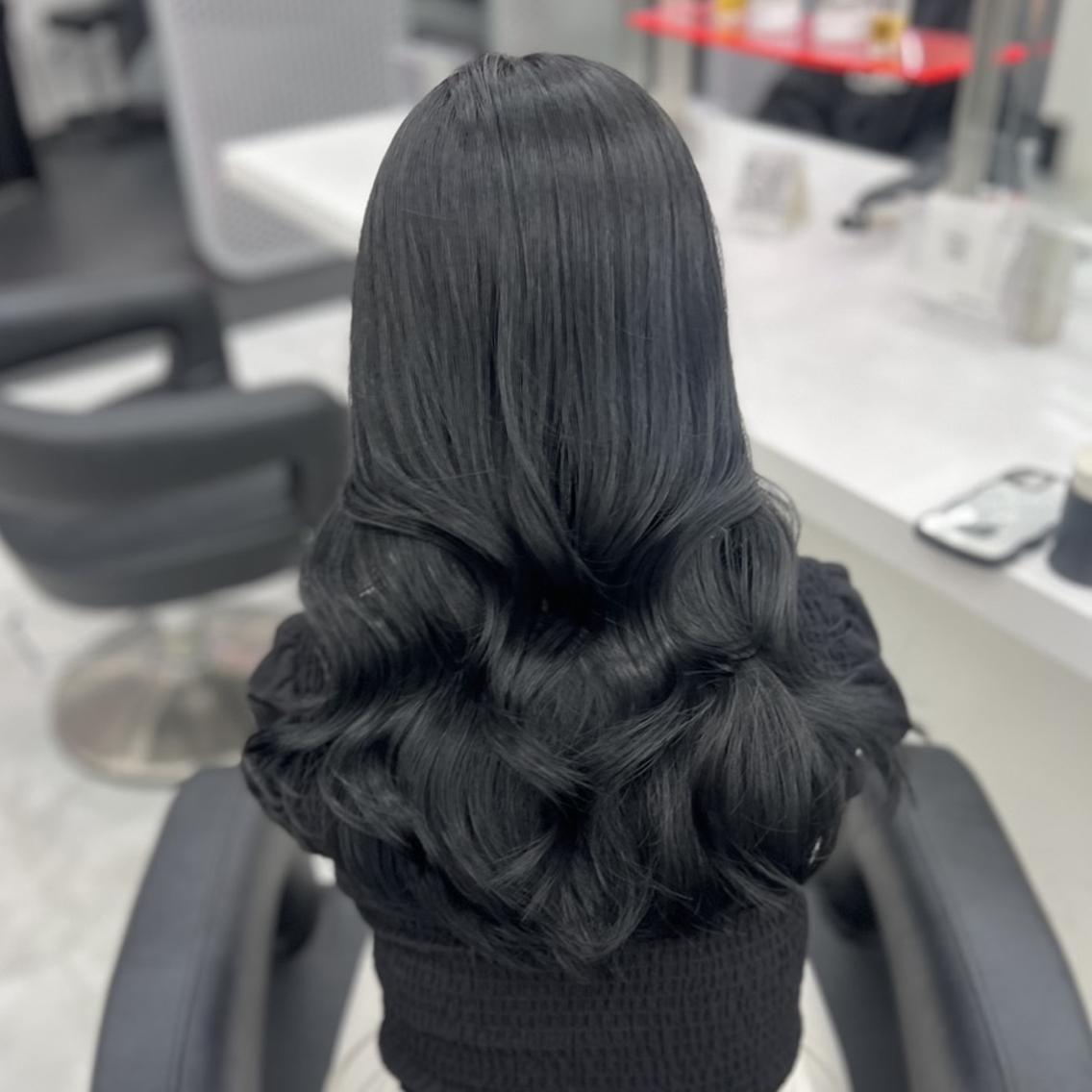セミロング ヘアカラー トリートメント ヘッドスパ ヘアセット 暗髪/ナチュラル🩶 🫧渋谷のヘアスタイル