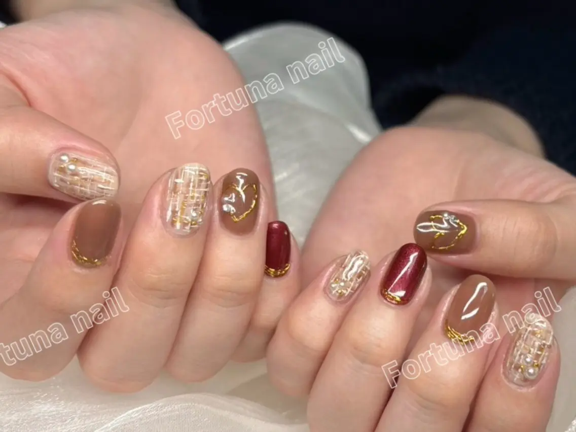 ネイル バレンタイン Nail •Head スパFortunaのネイルデザイン