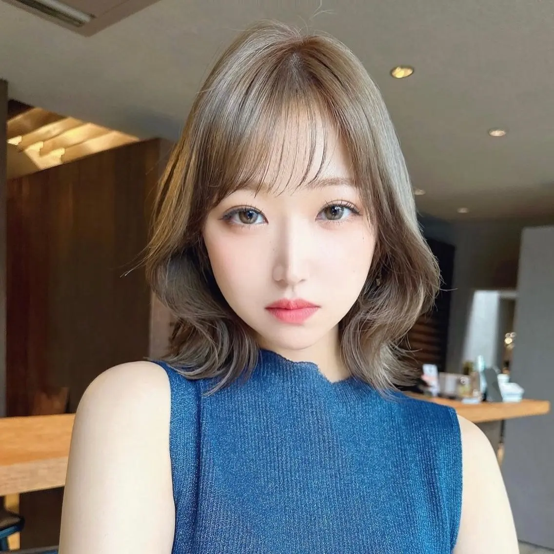 ミディアム カット ヘアカラー トリートメント 髪質改善/縮毛矯正 松原和志のヘアスタイル