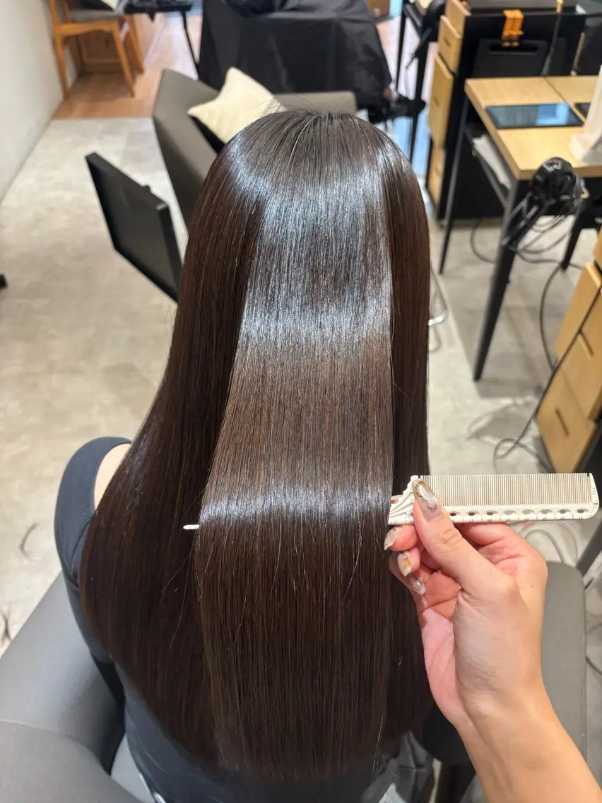 ロング カット 縮毛矯正 ミズノ アイ 🪅のヘアスタイル