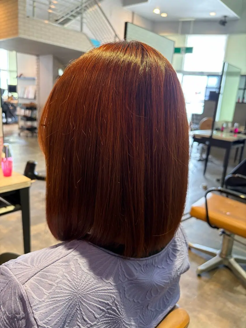 ミディアム ヘアカラー ブリーチモデル RURUのヘアスタイル