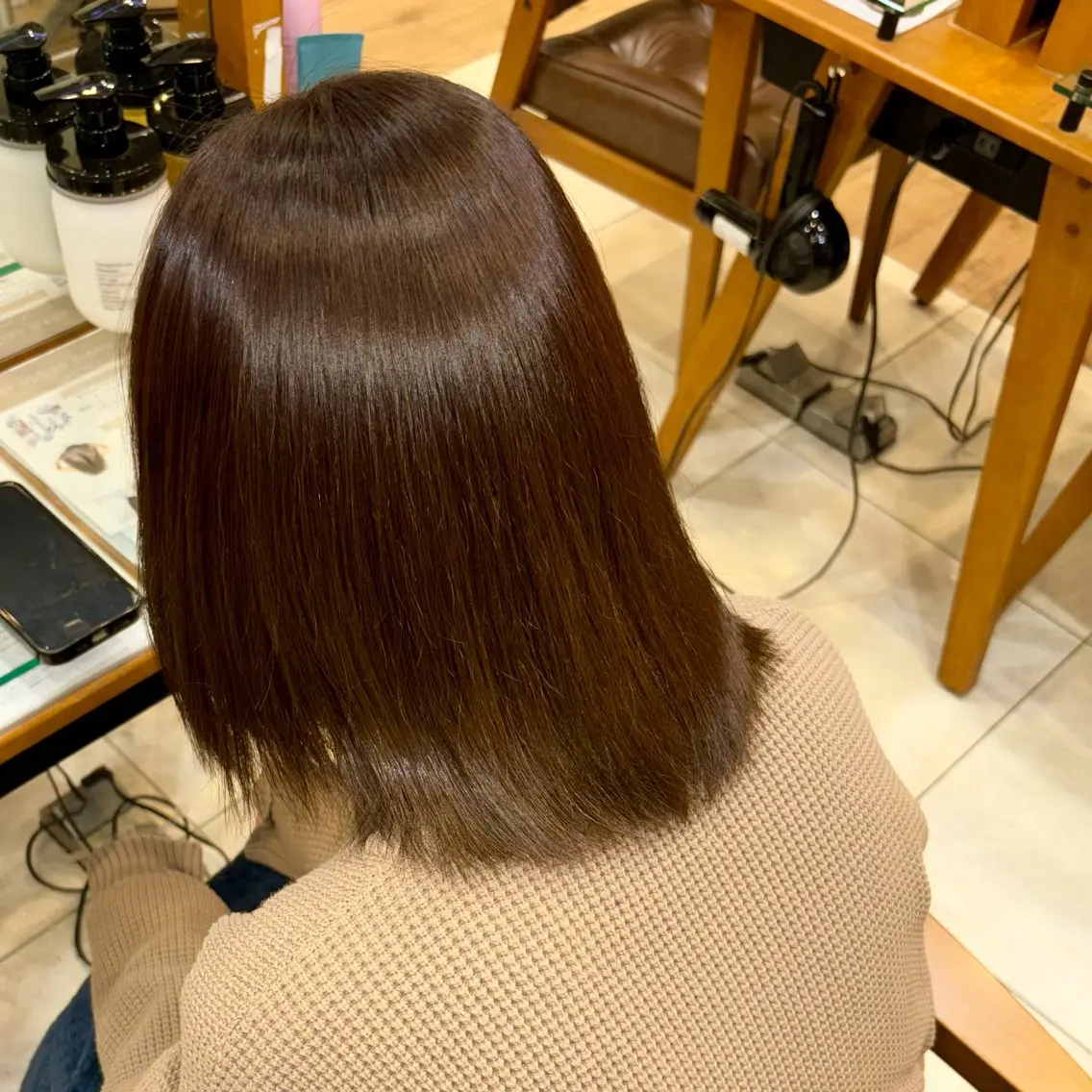 カラー ブラウンカラー 新原 陽那のヘアスタイル
