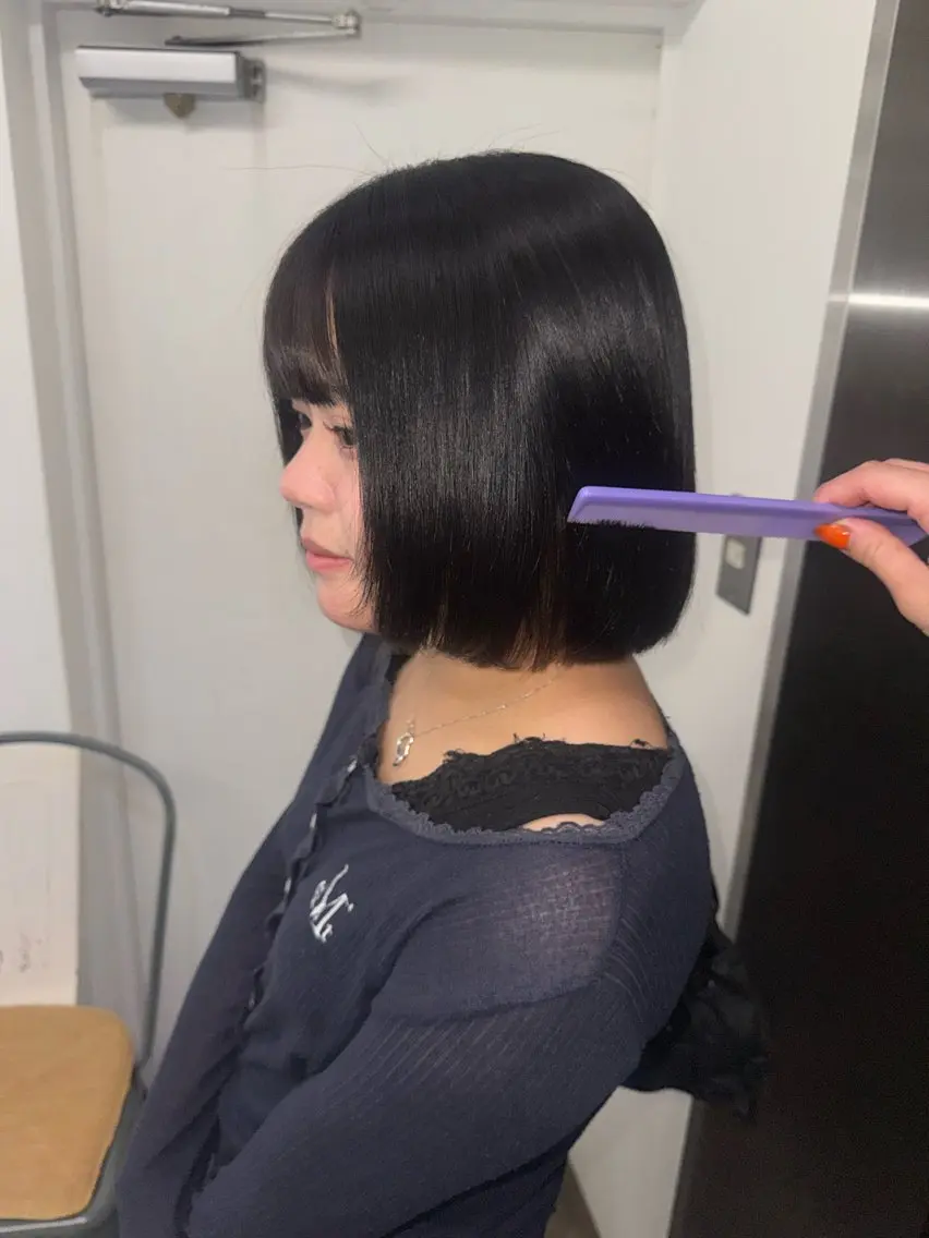 ショート パーマ 縮毛矯正 縮毛矯正 Momoka🪷 /ハイトーンのヘアスタイル