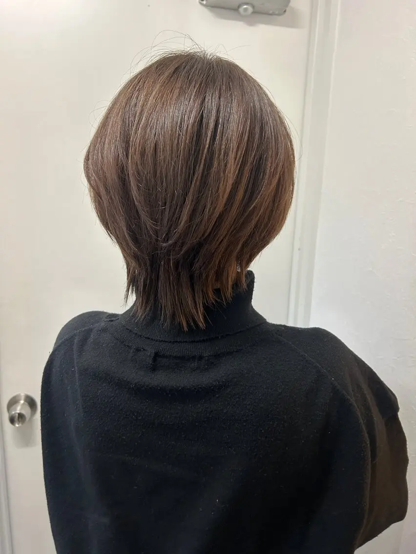 ショート カラー カット ヘアカラー トリートメント 久木原 ゆりのヘアスタイル