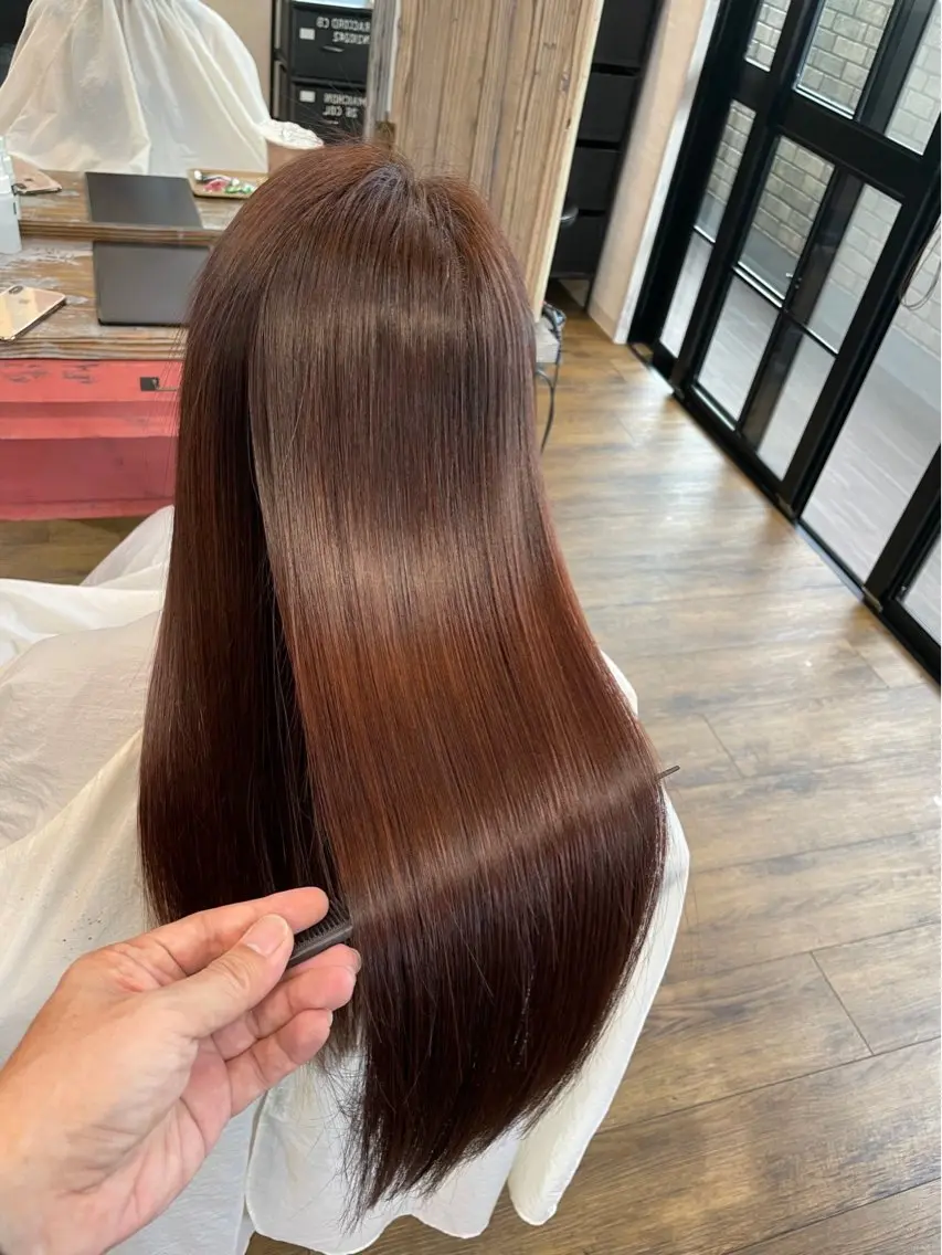 セミロング 髪質改善 縮毛矯正 吉祥寺プルエクステ 🌟Hiraiのヘアスタイル