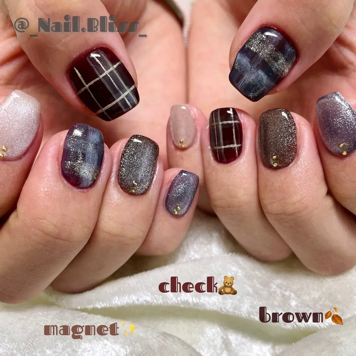 ネイル マグネットネイル 持ち込み ハンドネイル NAIL BLISSのネイルデザイン