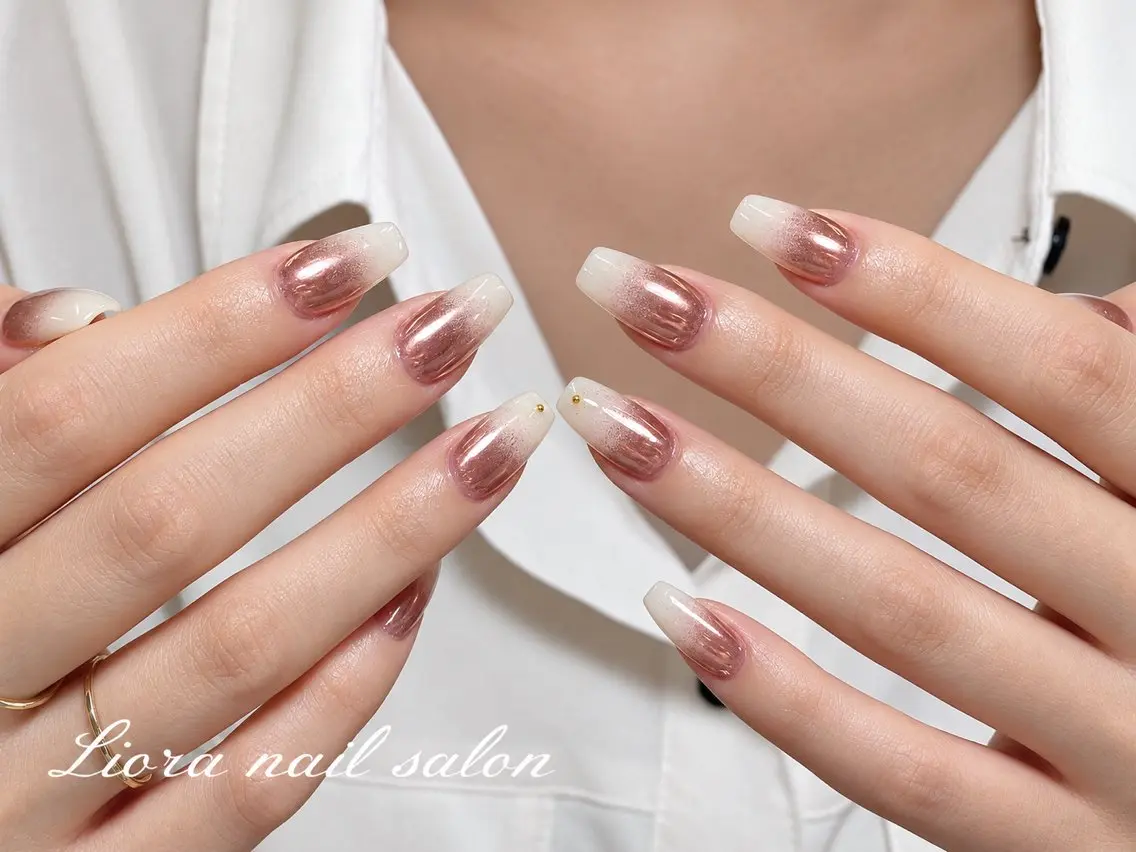 ネイル チークネイル フットネイル フレンチネイル ジェルネイル ガーリー ハンドネイル Liora nailのネイルデザイン