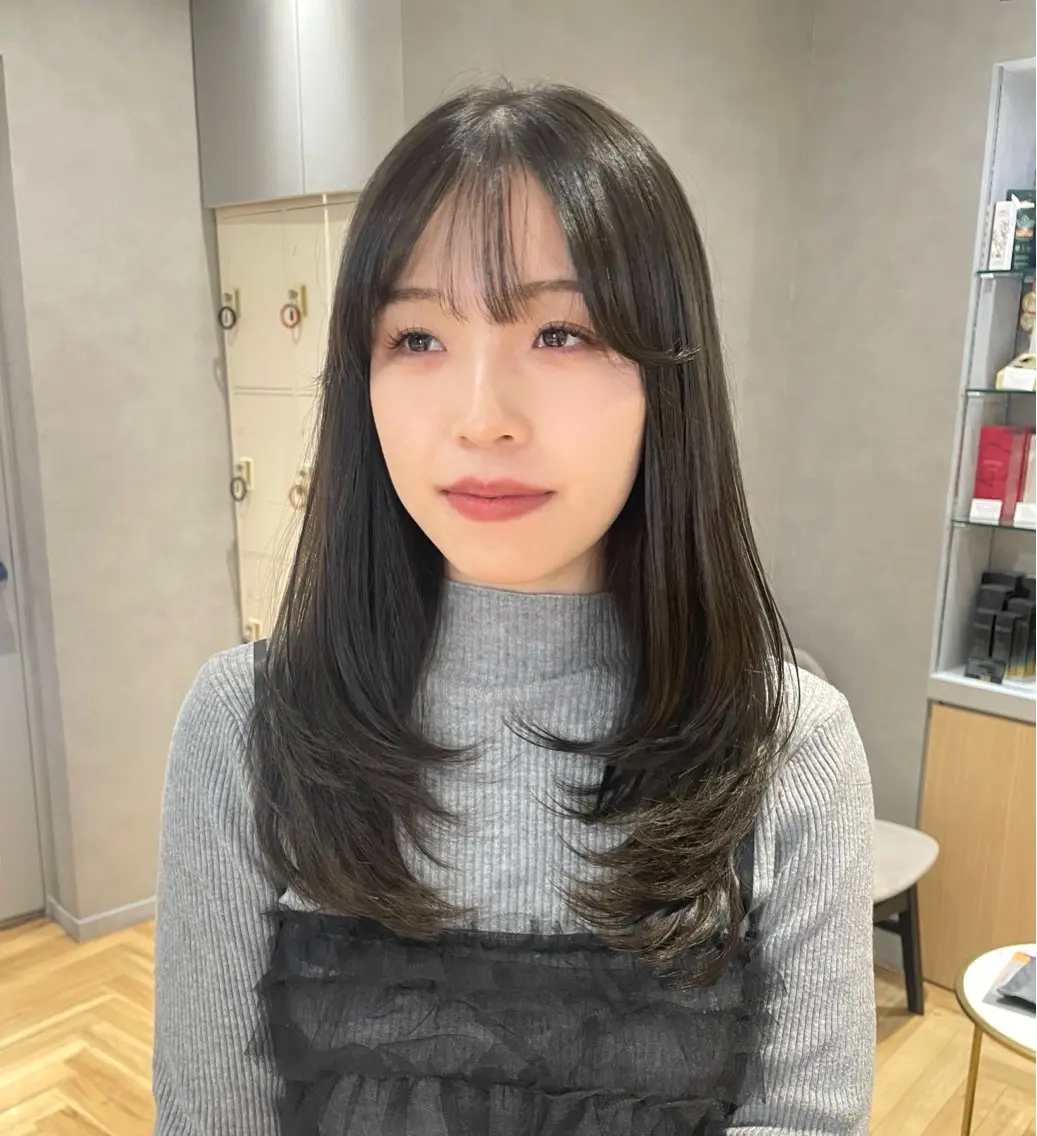 韓国風・カジュアルレイヤーカット➕ツルツル美容液トリートメント付き‎🤍の写真