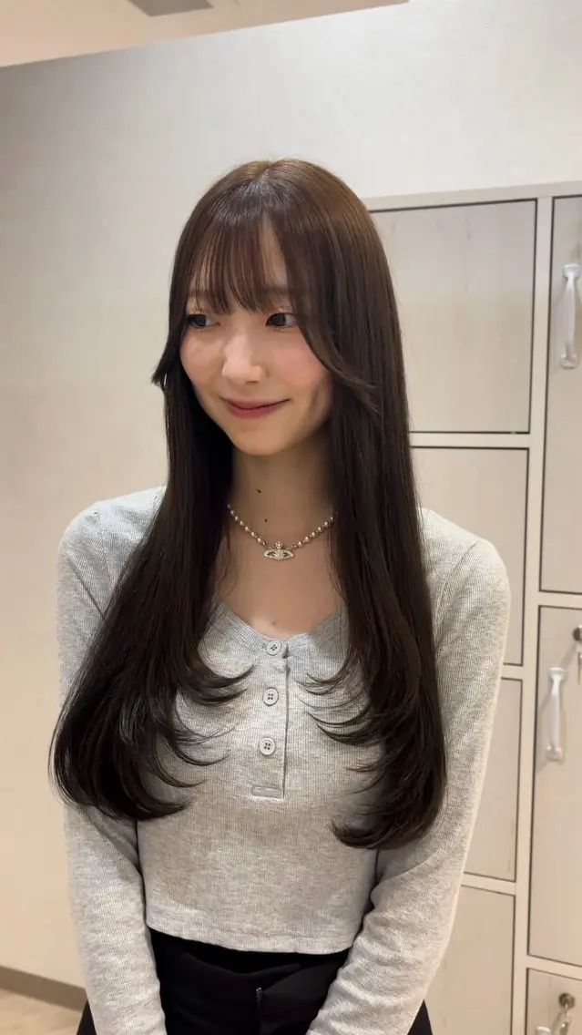 ロング カラー 透明感カラー 顔周りカット ヘアカラー トリートメント 名駅/sHiHo/透 明感カラー✨🎀/のヘアスタイル
