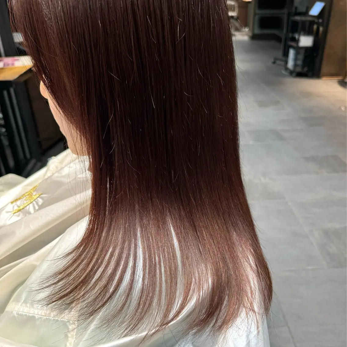 セミロング カラー ヘアカラー 松木 花鈴のヘアスタイル