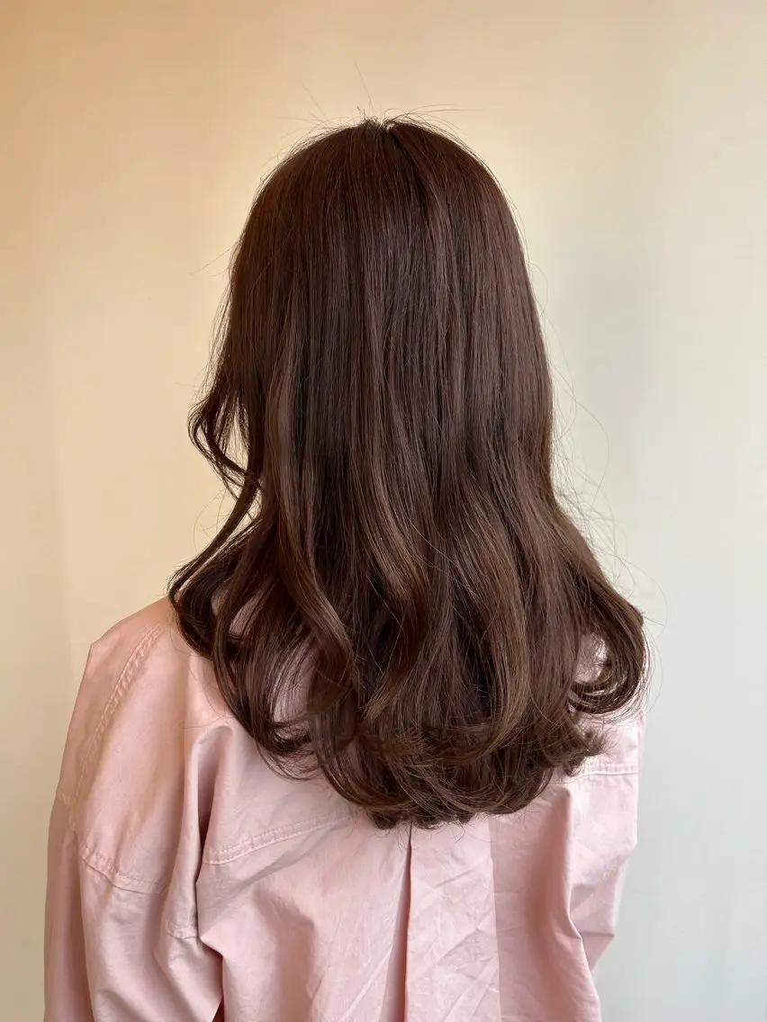 ロング カラー 透明感カラー ダブルカラー ハイライトカラー イルミナカラー インナーカラー カット ヘアカラー トリートメント misa🫧ナチュラ ル縮毛矯正/髪質改善のヘアスタイル