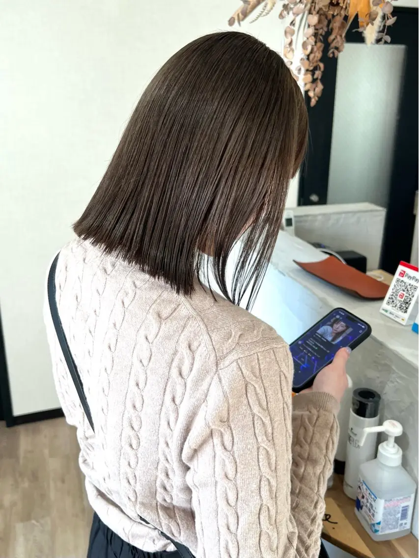 【🌱潤いカット】小顔魅せカット+ オージュアトリートメントの写真