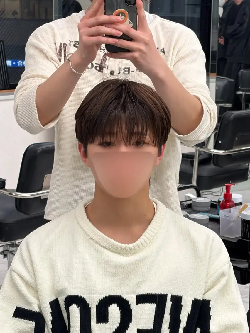 ショート パーマ メンズ ダウンパーマ メンズパーマ フジイ カナウのヘアスタイル